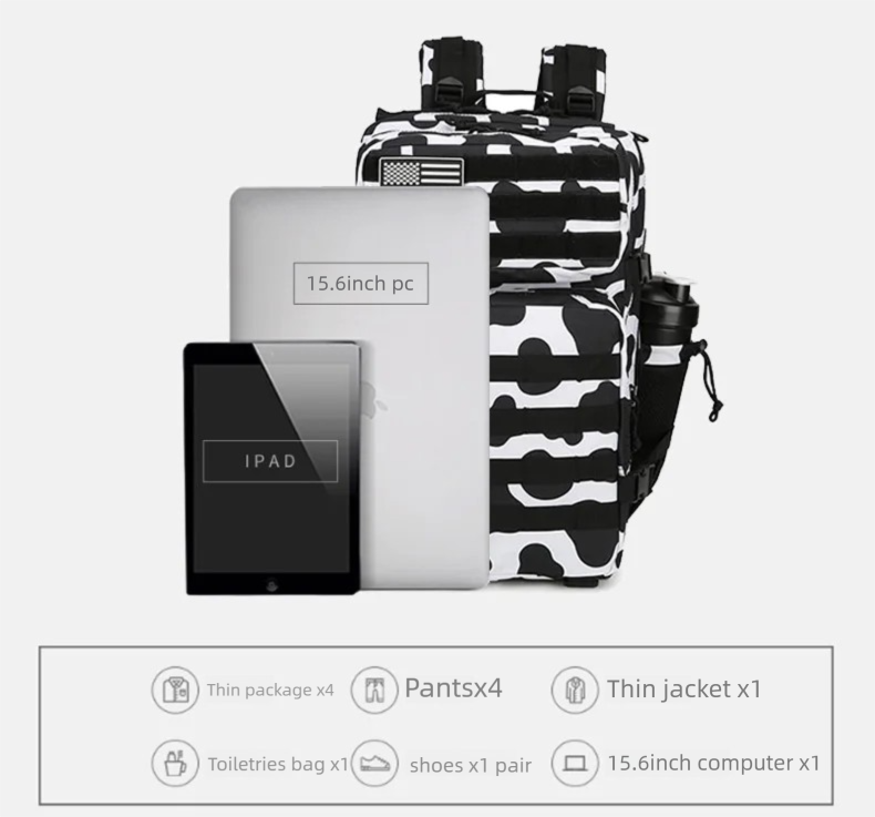 Sac à dos tactique 45L/35L/25L - Outdoor Sport Gym avis et prix